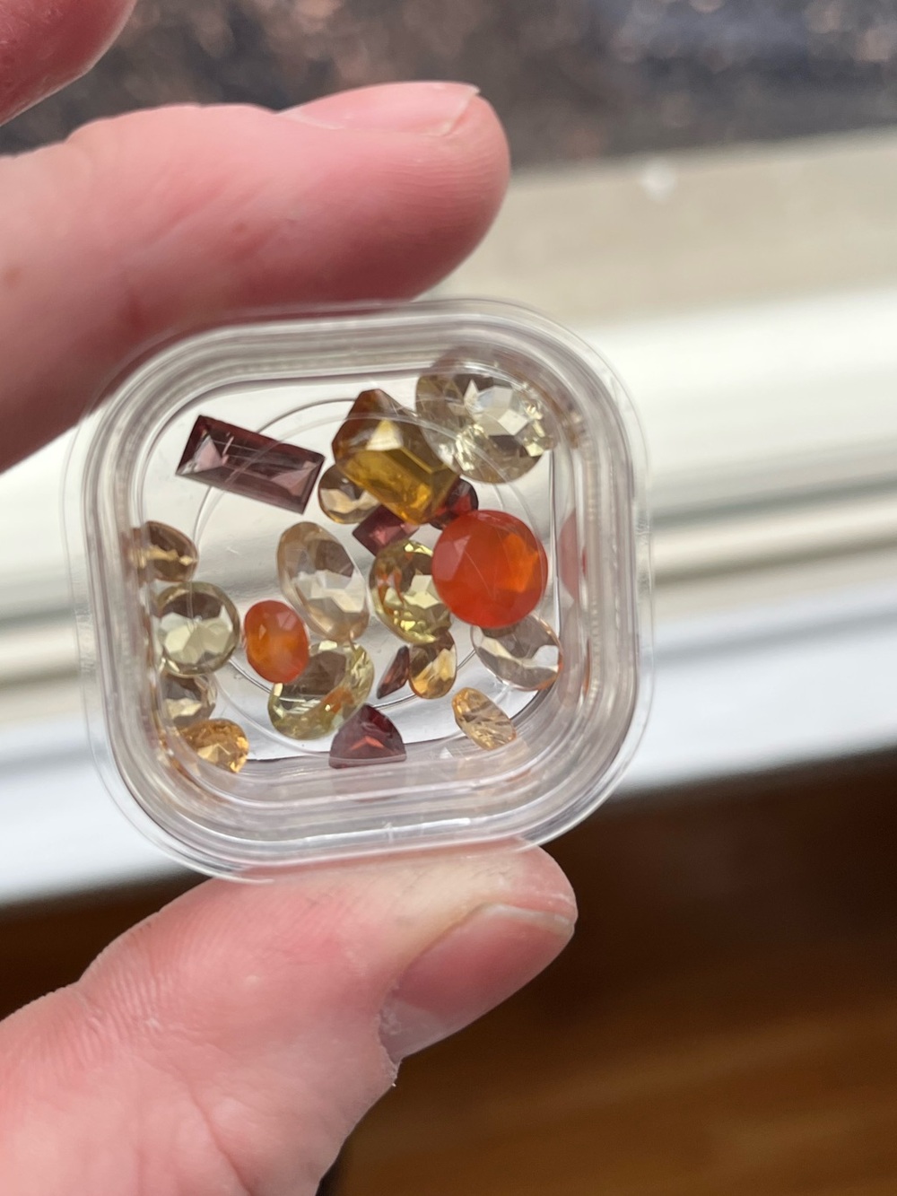 Natural Orange/Red Sapphire Parcel - Picture 2 of 6